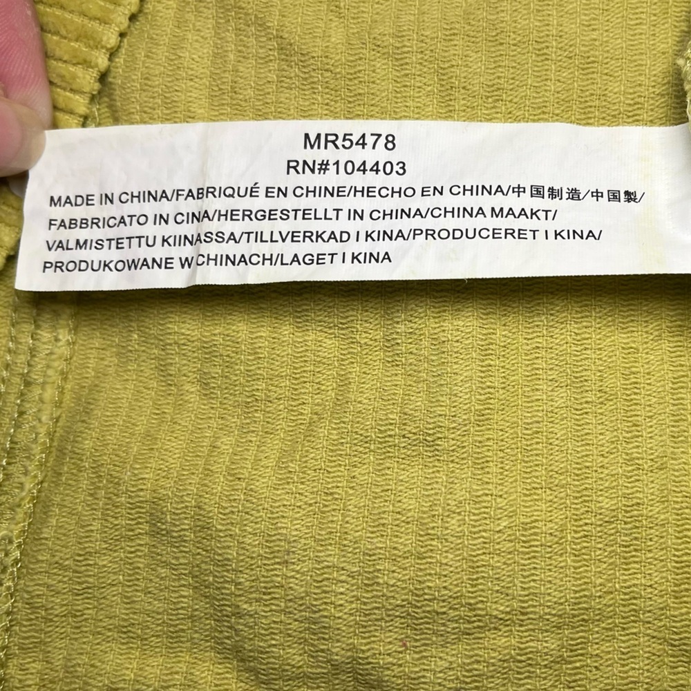 Moon River sz Small Lime Green Corduroy Mini Skirt w/ full front zipper & pocket - Picture 9 of 12